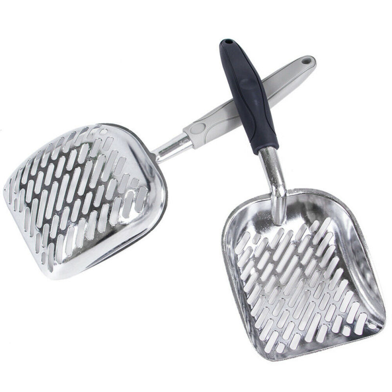 Aluminum Alloy Pet Cat Litter Scoop Sifter Shovel Hollow Dog Puppy Waste Holder