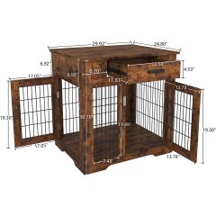 Wooden Dog House Indoor Modern Dog Kennel Side End Table