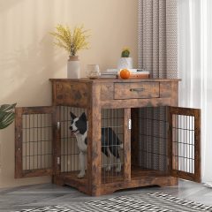 Wooden Dog House Indoor Modern Dog Kennel Side End Table