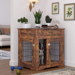 Wooden Dog House Indoor Modern Dog Kennel Side End Table