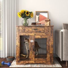 Wooden Dog House Indoor Modern Dog Kennel Side End Table