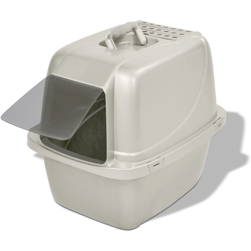 Large Enclosed Cat Pan with Odor Door Cat Litter Box