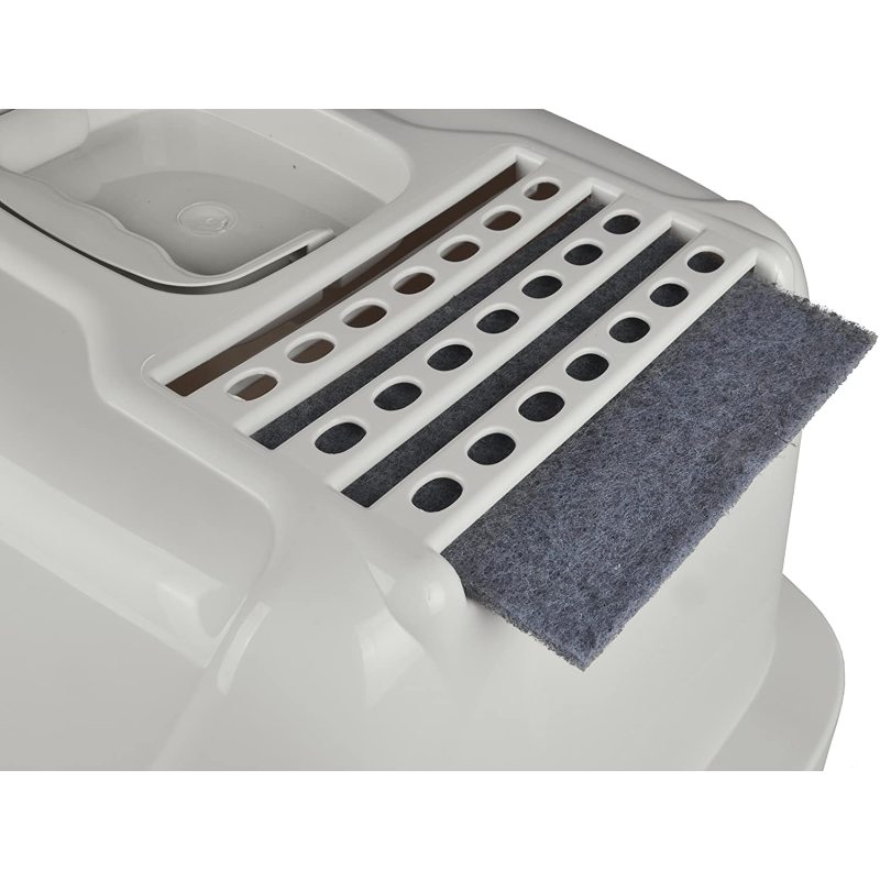 Large Enclosed Cat Pan with Odor Door Cat Litter Box