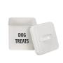 Pet Food and Treats Containers Set with Scoop for Cats or Dogs  Beige Powder Coated Carbon Steel Storage Canister Tins