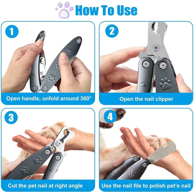Dog Nail Trimmer for Anxiety Sensitive Dog, Quiet Sharpest Smoothest Nail Clippers for X Large Medium Small Size Breed, Heavy