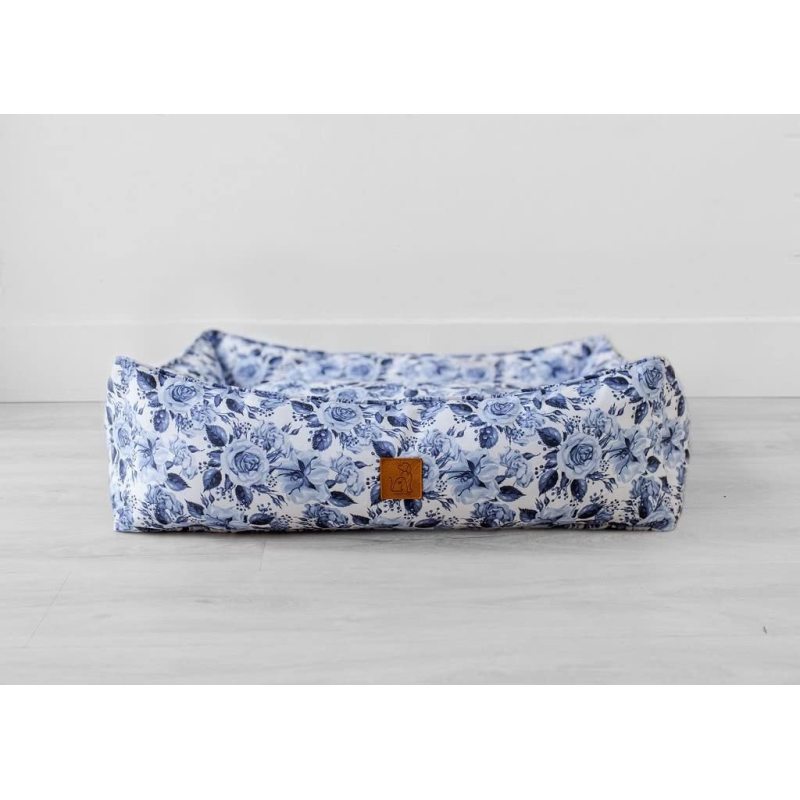 Luxury Floral Dog Bed Polyester Cotton Pet Products