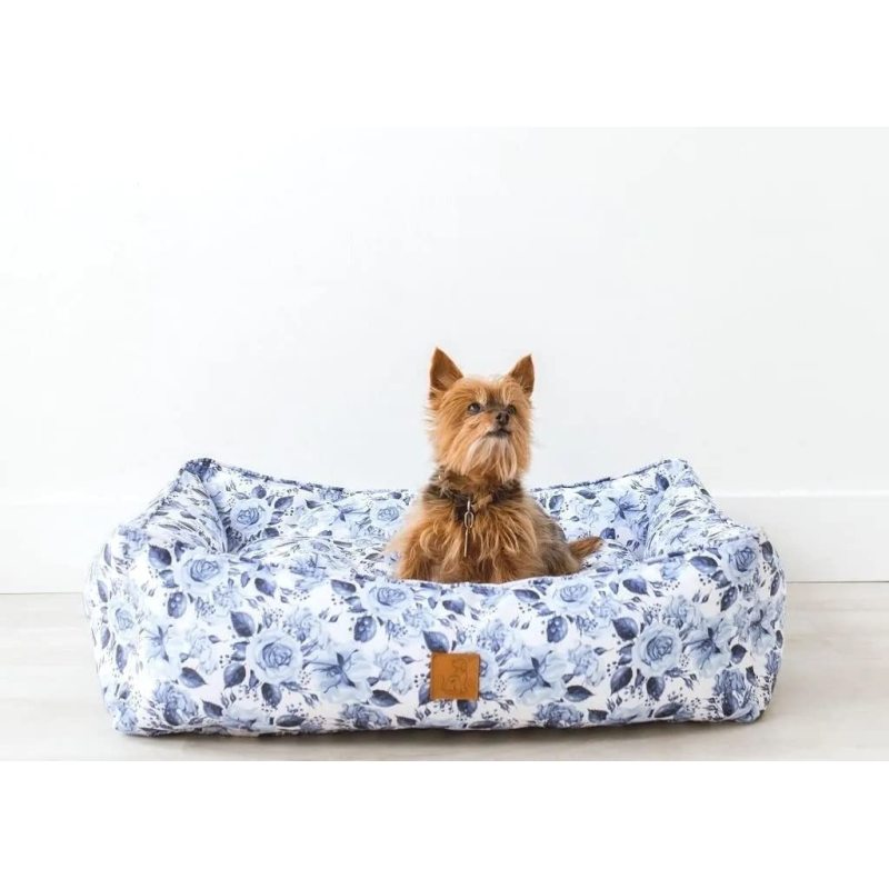 Luxury Floral Dog Bed Polyester Cotton Pet Products
