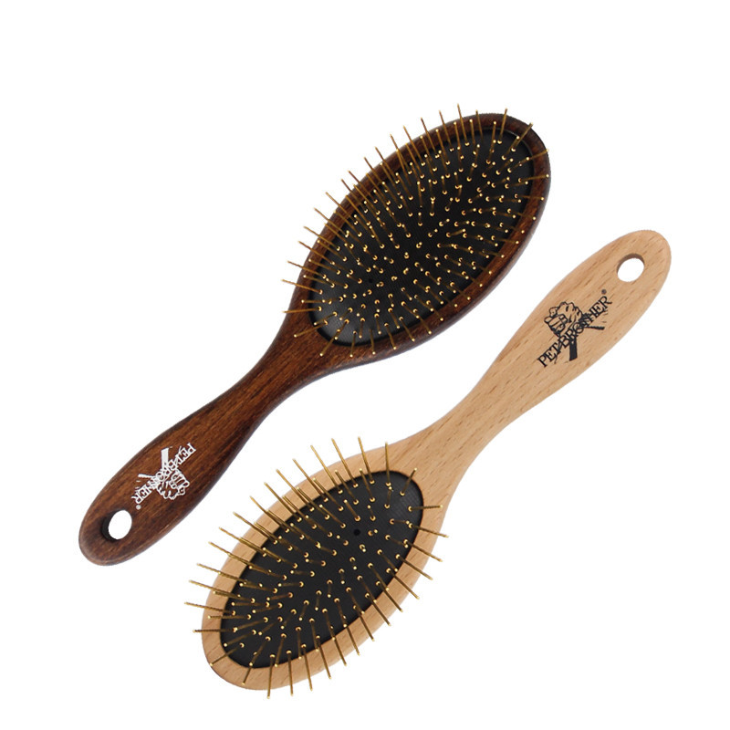Dog Bath Massage Brush for Dog Cat Shower Grooming Silicone Pin Bristle Bamboo Comb Remover