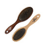 Dog Bath Massage Brush for Dog Cat Shower Grooming Silicone Pin Bristle Bamboo Comb Remover