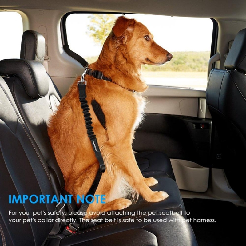 New Upgraded Dog Seat Belt Heavy Duty Seat Belts Adjustable Pet Dog Cat Car Seat Belt Safety Leads Vehicle Breathing Seatbelt