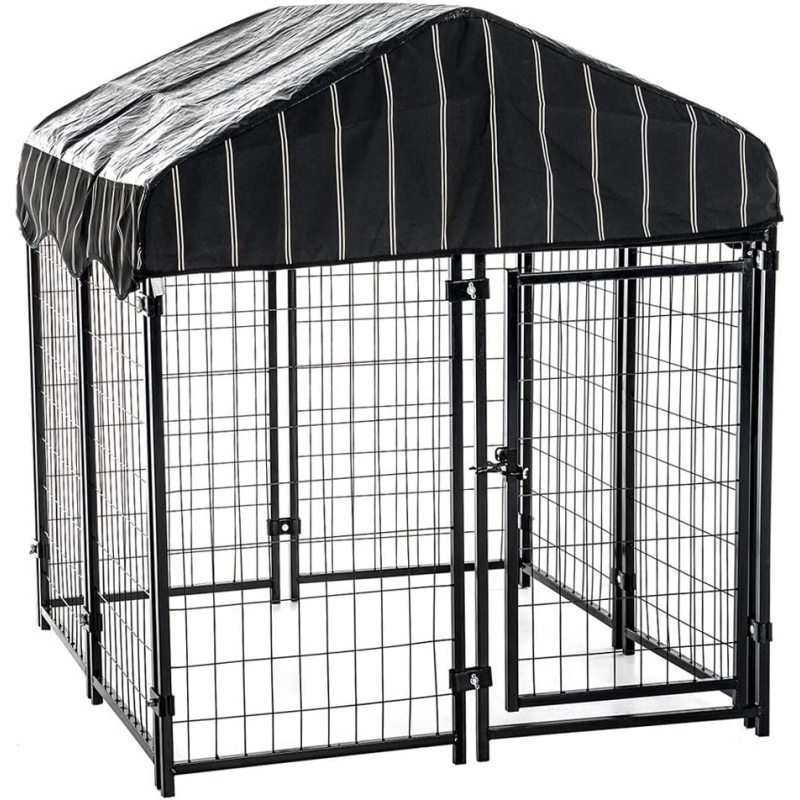 Canopy Roof Villa Dog Kennel Single Gate Door