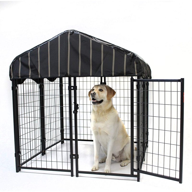 Canopy Roof Villa Dog Kennel Single Gate Door