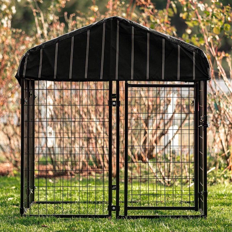 Canopy Roof Villa Dog Kennel Single Gate Door