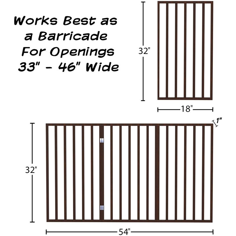 Pet Gate Collection Dog Gate for Doorways Stairs or House Freestanding Folding Wooden Indoor Dog Fence Collection