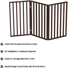 Pet Gate Collection Dog Gate for Doorways Stairs or House Freestanding Folding Wooden Indoor Dog Fence Collection