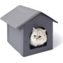 Collapsible Warm Cat House Weatherproof for Outdoor Indoor Cats Removable Soft Easy to Assemble Igloo