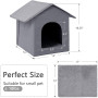 Collapsible Warm Cat House Weatherproof for Outdoor Indoor Cats Removable Soft Easy to Assemble Igloo