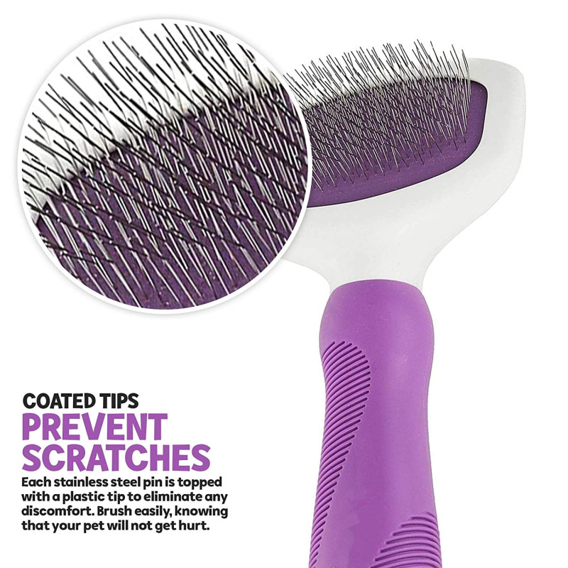 Effortlessly Removes Tangles Pet Slicker Brush for Pet Hair Remover
