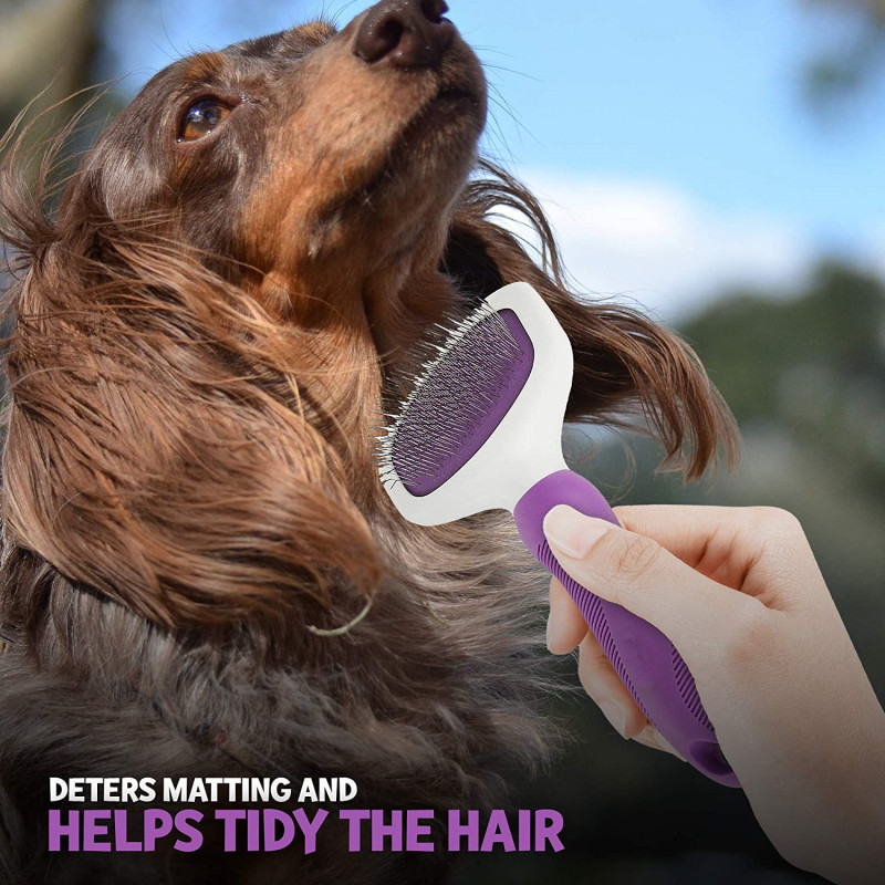 Effortlessly Removes Tangles Pet Slicker Brush for Pet Hair Remover