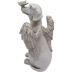 Angel Dog Memorial Statue Pet Memorial Garden Stone Small Animal Remembrance Sculpture Pets Grave Marker Resin Dog Bereavement