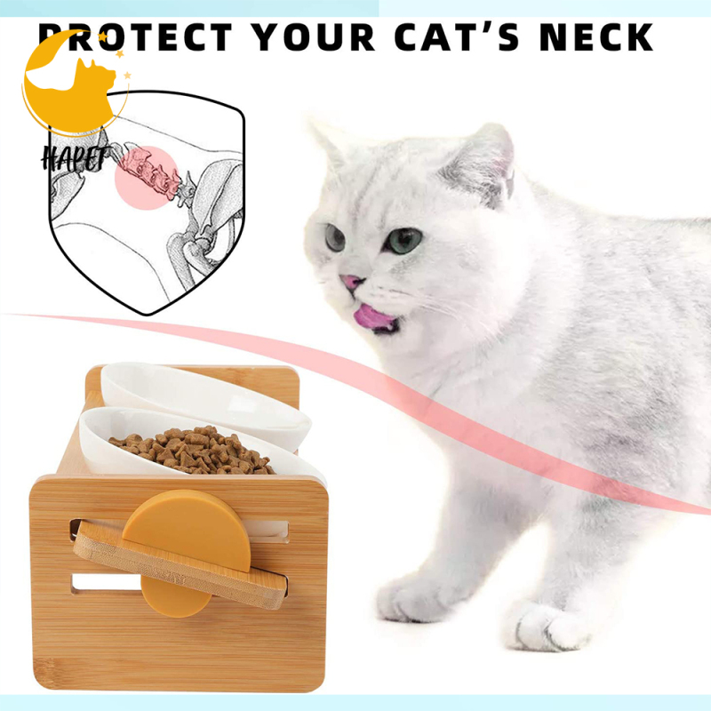 dogs Cats Feeder Bowl Dispenser Double Pet Bowls For Cat
