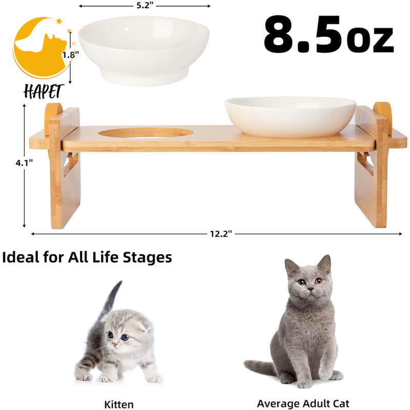 dogs Cats Feeder Bowl Dispenser Double Pet Bowls For Cat