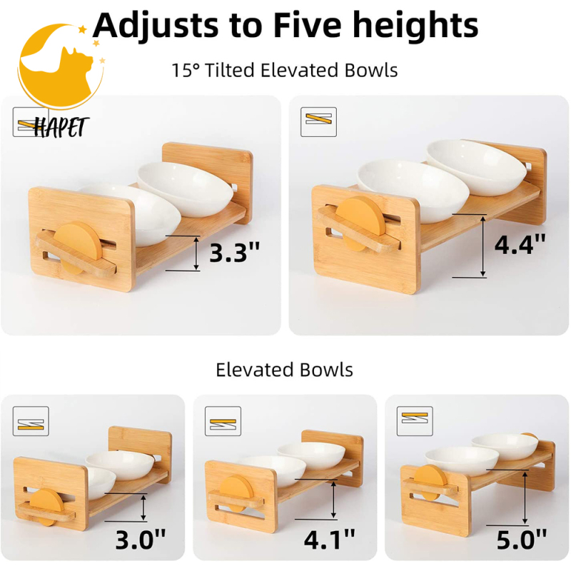 dogs Cats Feeder Bowl Dispenser Double Pet Bowls For Cat