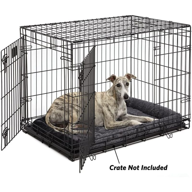 Dog Bed or Cat Bed w/ Comfortable Bolster | Ideal for Medium / Large Dog Breeds & Fits a 36-Inch Dog Crate