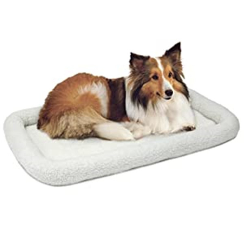 Dog Bed or Cat Bed w/ Comfortable Bolster | Ideal for Medium / Large Dog Breeds & Fits a 36-Inch Dog Crate