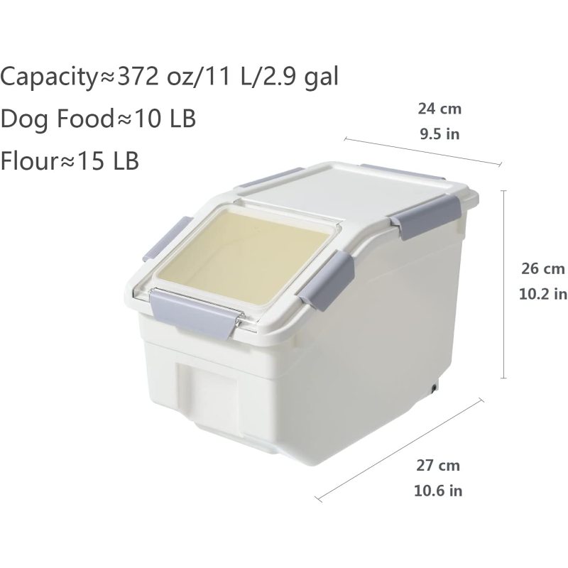 Large Airtight Pet Dog Bin Food Storage Container for Dog Treats Rice