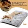 Factory Custom Plush Dog Crate Bed Fluffy Cozy Kennel Pad Washable Dog Mats with Anti-Slip Bottom for Large and Medium Dog