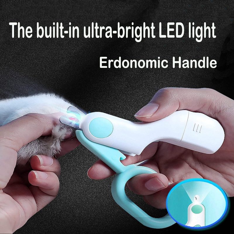 LED Light Pets Dog and Cat Nail Cutter Professional Grooming Tool for Tiny Pet