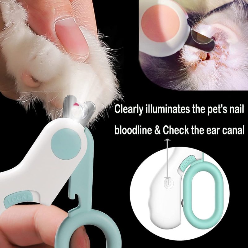 LED Light Pets Dog and Cat Nail Cutter Professional Grooming Tool for Tiny Pet