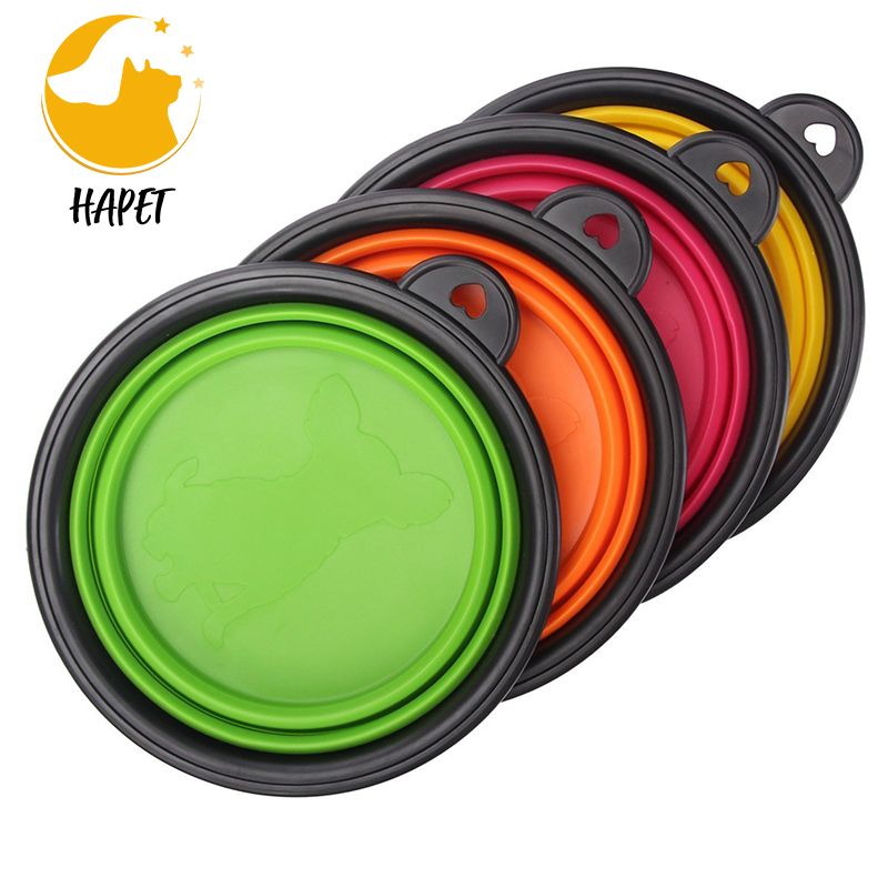 Dog Bowl Pet Collapsible Bowls Portable Pet Watering Feeding for Walking Parking Traveling Pet Bowl with Carabiners