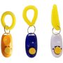 Colorful Pet Dog Training Clicker, Pet Training Clicker Button with Wrist Strap,Train Dog Pets for Clicker Training