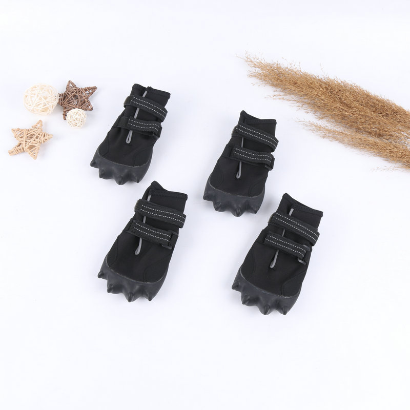Dog Boots Waterproof Dog Shoes with Sturdy Anti-Slip Soles and Fleece Lining for Outdoor Activities