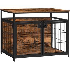 Wooden Dog Crate Dog Kennels Decorative Mesh Pet Crate End Table for Dog