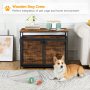 Wooden Dog Crate Dog Kennels Decorative Mesh Pet Crate End Table for Dog