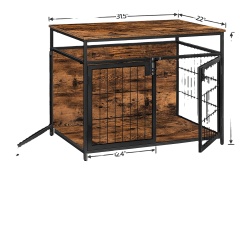 Wooden Dog Crate Dog Kennels Decorative Mesh Pet Crate End Table for Dog