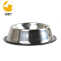 Stainless steel pet bowl non-slip solid color Teddy golden hair single bowl drop resistant dog food set
