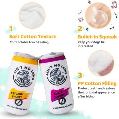 White Claw Dog Toys 2 Pack Cute Funny Plush Parody Dog Toys Gift with Squeaker