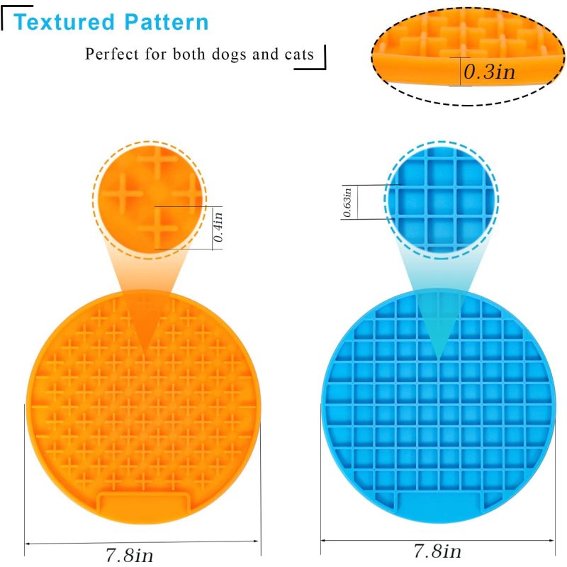 Pet Calming Dog Treat Pads Circle Pet Licking Mat Slow Feeder Cat Training Perfect