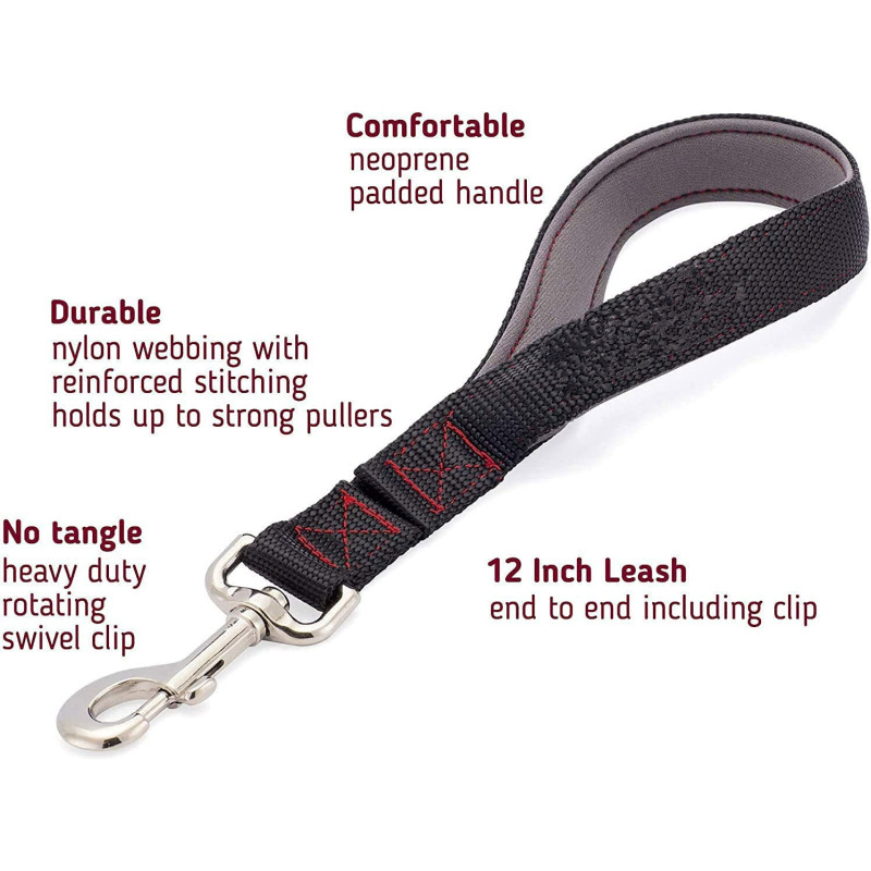 Padded Handle  Short Dog Leash Lead for Large Dogs