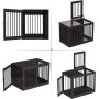 Modern Design Dog Crate Double Doors Dog Kennel Furniture Style