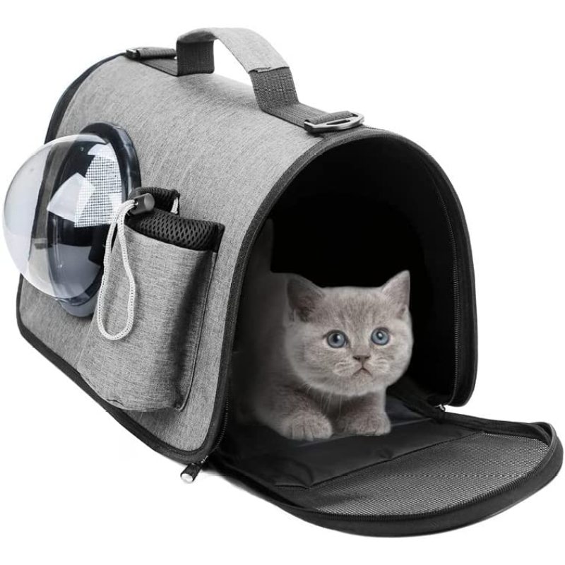 Large Cat Carrier Airline Approved Soft Sided Foldable Pet Travel Bag Portable Collapsible Vehicle Pet Bag