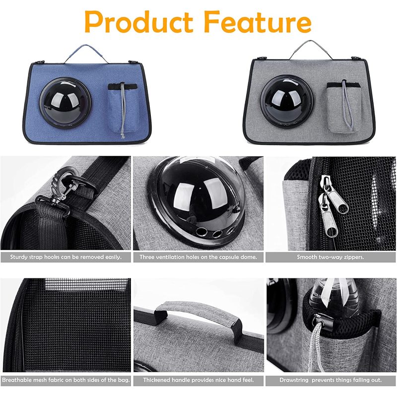 Large Cat Carrier Airline Approved Soft Sided Foldable Pet Travel Bag Portable Collapsible Vehicle Pet Bag