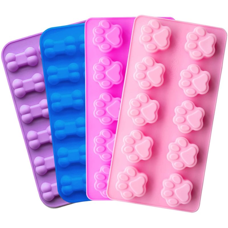 Cute Paw and Bone Dog Treat Pet Candy Mold Natural Food Grade for Baking