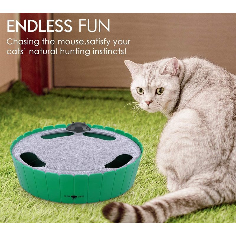 Hot Selling Electric Interactive Motion Cat Toy Hide and Seek Automatic Rotating Teaser Fun Exercise Pop Mouse Hunting Cat Toy