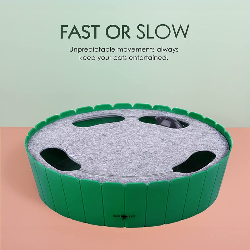Hot Selling Electric Interactive Motion Cat Toy Hide and Seek Automatic Rotating Teaser Fun Exercise Pop Mouse Hunting Cat Toy
