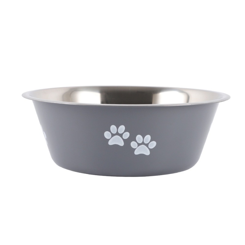 Non Slip Dogs Feeding Bowls Pet Food Feeding Bowl Stainless Steel Anti Slip Dog Cat Bowl